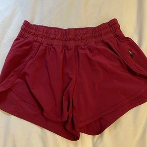 Lululemon Red Tracker Shorts 4”